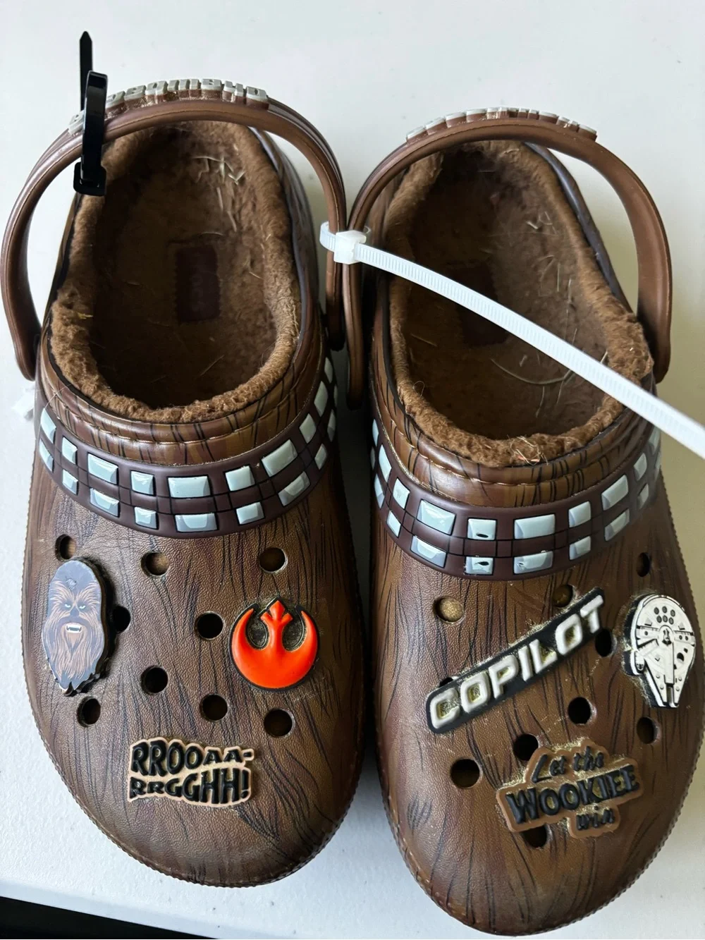 Chewbacca Kids Brown Slip-On Crocs Shoes